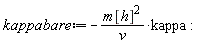 kappabare := -m[h]^2*kappa/v: