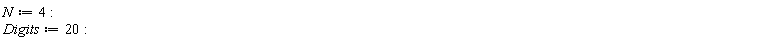 N := 4: