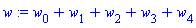w[0](x)+w[1](x)+w[2](x)+w[3](x)+w[4](x)