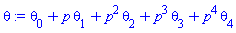 theta[0](x)+p*theta[1](x)+p^2*theta[2](x)+p^3*theta[3](x)+p^4*theta[4](x)