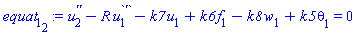 diff(diff(u[2](x), x), x)-R*(diff(u[1](x), x))-k7*u[1](x)+k6*f[1](x)-k8*w[1](x)+k5*theta[1](x) = 0