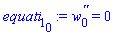 diff(diff(w[0](x), x), x) = 0
