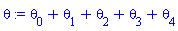theta[0](x)+theta[1](x)+theta[2](x)+theta[3](x)+theta[4](x)
