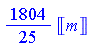 (1804/25)*Units:-Unit(m)