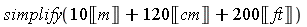simplify(10*Unit('m')+120*Unit('cm')+200*Unit('ft'))