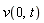 v(0, t)