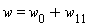 w = w[0]+w[11]