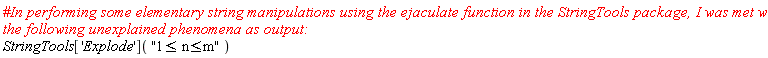 StringTools['Explode']("1&le; n&le;m")