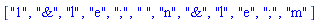 ["1", "&", "l", "e", ";", " ", "n", "&", "l", "e", ";", "m"]