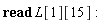 read L[1][15]: