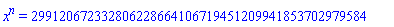 x^n = 299120672332806228664106719451209941853702979584