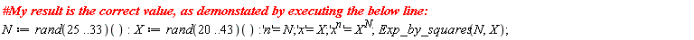 N := (rand(25 .. 33))():