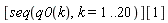 [seq(q0(k), k = 1 .. 20)][1]