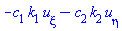 -c[1]*k[1]*(diff(u(xi, eta), xi))-c[2]*k[2]*(diff(u(xi, eta), eta))