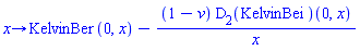 proc (x) options operator, arrow; KelvinBer(0, x)-(1-v)*(D[2](KelvinBei))(0, x)/x end proc