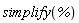 simplify(%)