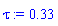 tau := .33