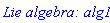 `Lie algebra: alg1`