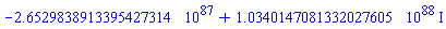 -0.26529838913395427314e88+0.10340147081332027605e89*I