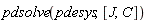 pdsolve(pdesys, [J, C])