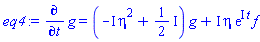 diff(g, t) = (-I*eta^2+(1/2)*I)*g+I*eta*exp(I*t)*f