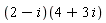 (2-i)(4+3*i)