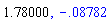 1.78, -0.8781786615e-1
