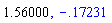 1.56, -.1723095185