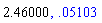 2.46, 0.5103548172e-1