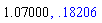 1.07, .1820645715