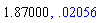 1.87, 0.2055737256e-1