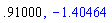 .91, -1.404640926