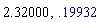 2.32, .1993252583