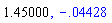 1.45, -0.4428059057e-1