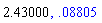 2.43, 0.8804880801e-1