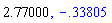 2.77, -.3380484505