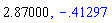 2.87, -.4129660473