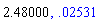2.48, 0.2530863187e-1