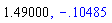1.49, -.1048524503