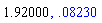 1.92, 0.8230019855e-1
