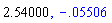 2.54, -0.5506005799e-1