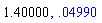 1.40, 0.4990036538e-1