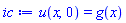 u(x, 0) = g(x)