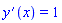 diff(y(x), x) = 1