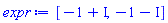 [-1+I, -1-I]