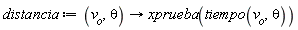distancia := proc (v__o, theta) options operator, arrow; xprueba(tiempo(v__o, theta)) end proc
