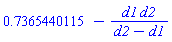 .7365440115-d1*d2/(d2-d1)