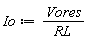 Io := Vores/RL