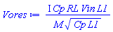 I*Cp*RL*Vin*L1/(M*(Cp*L1)^(1/2))