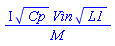 I*Cp^(1/2)*Vin*L1^(1/2)/M